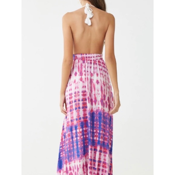Forever 21 Tie Dye Halter Maxi Dress - Picture 7 of 8